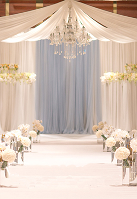 蓝白色系婚礼