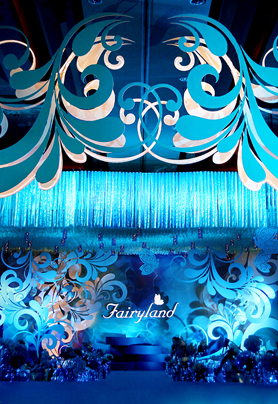 蓝色系婚礼布置