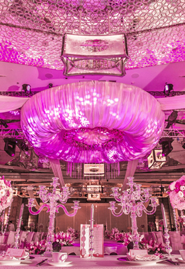 粉色系婚礼布置