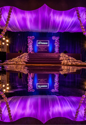 紫色系婚礼布置