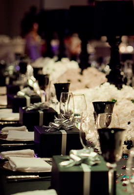 黑白色系婚礼布置