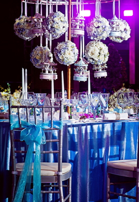 天蓝色系婚礼布置