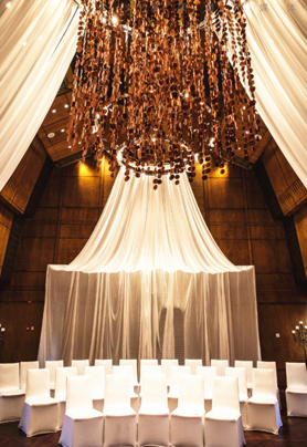 咖啡色系婚礼布置