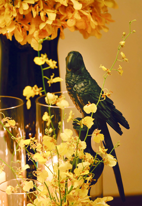 黄+黑色系婚礼布置