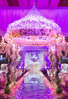 紫色系婚礼布置