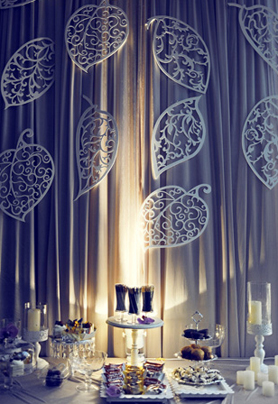 银紫色系婚礼布置