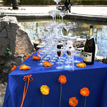 牙买加风情的橘色婚礼