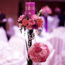 粉红色系婚礼布置