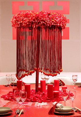 圆桌婚礼布置55