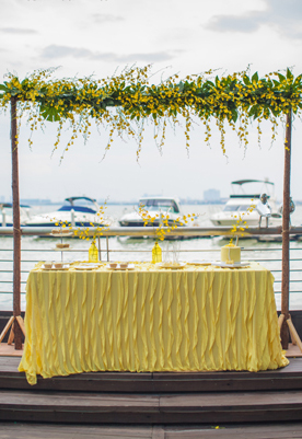 黄色系婚礼布置