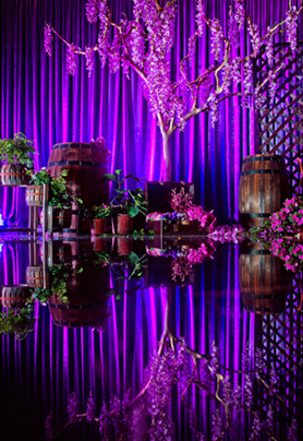 紫色系婚礼布置