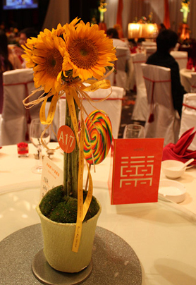 圆桌婚礼布置002