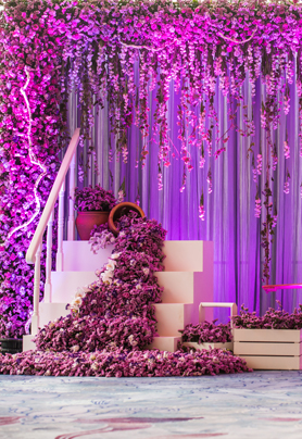 紫色系婚礼布置