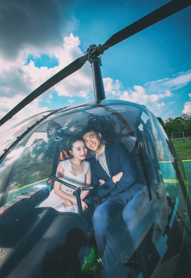 直升机婚纱