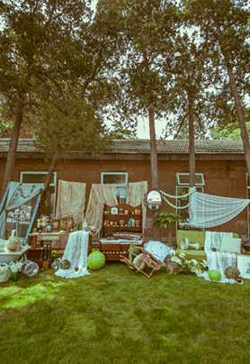 森林系复古婚礼布置