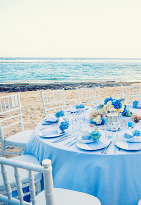 海滩婚礼布置