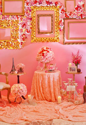 粉色系婚礼布置