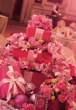 粉红色系婚礼布置