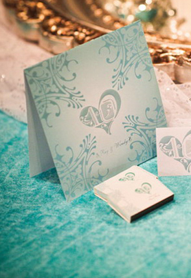 天蓝色系婚礼布置