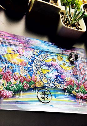 最手绘蓝紫色系步骤图