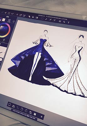 婚纱手绘步骤图