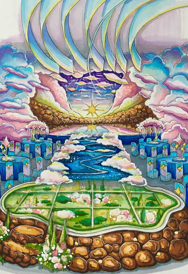 笔尖下静谧的蓝