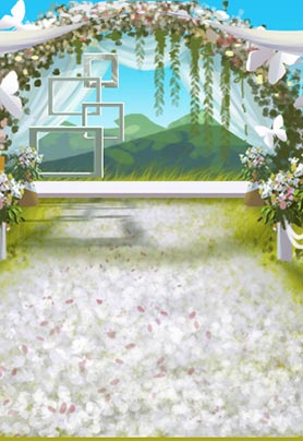 清新的户外婚礼一套图步骤