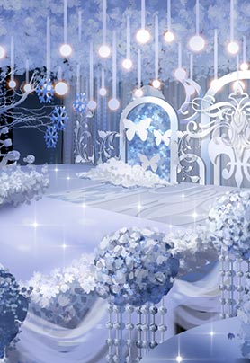 白色婚礼二点透视步骤图