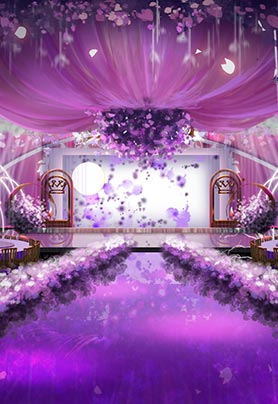 紫色主题婚礼一套步骤图