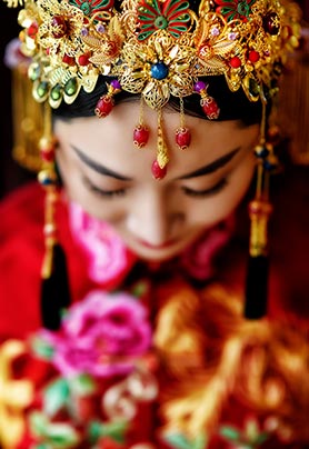 中式嫁衣妆容造型