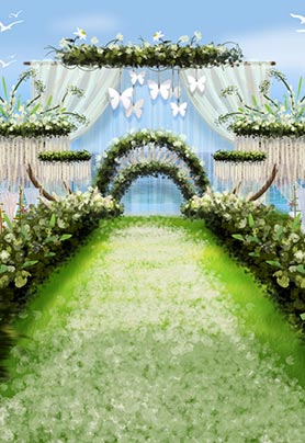 户外草坪场景设计