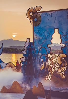 桥影流虹  步生莲