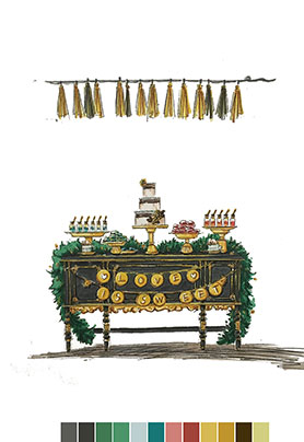 甜品台上色步骤