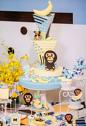 大嘴猴主题宝宝宴