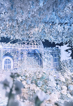 白蓝的英式花园