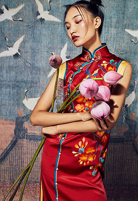旗袍-海棠·春