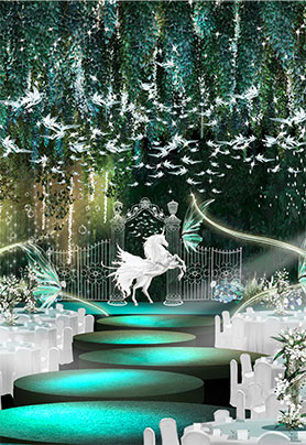 墨绿森系婚礼堂