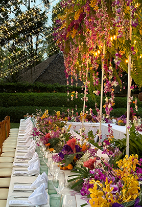 色彩留在餐桌上
