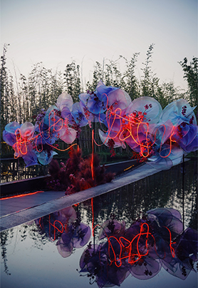 蓝紫色朋克小众婚礼