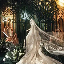 这对因游戏结缘的新人，举办了一场【魔戒指环王】主题的森系婚礼