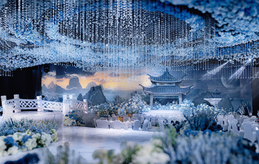 水墨蓝新中式婚礼