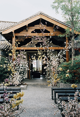 玉兰花下坐春风