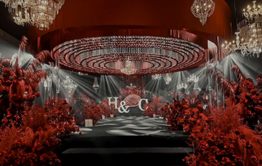 红黑配色婚礼主持视频