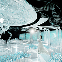 真实婚礼 | 摒弃鲜花，这一次他们用线条、流动的光玩转空间！