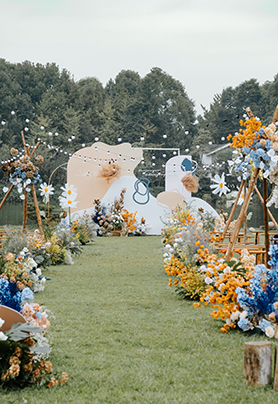 油画风草坪婚礼