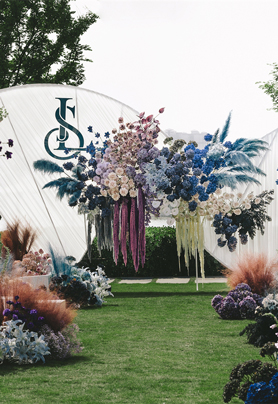 小众撞色户外婚礼