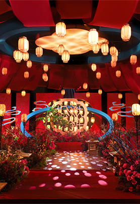 红蓝色中式婚礼