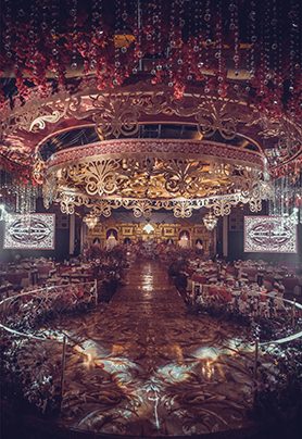 红金色简欧婚礼，大气有质感的风格