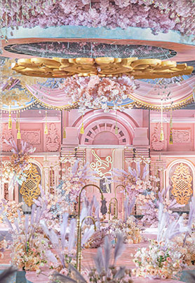 粉色旋转木马宝宝宴