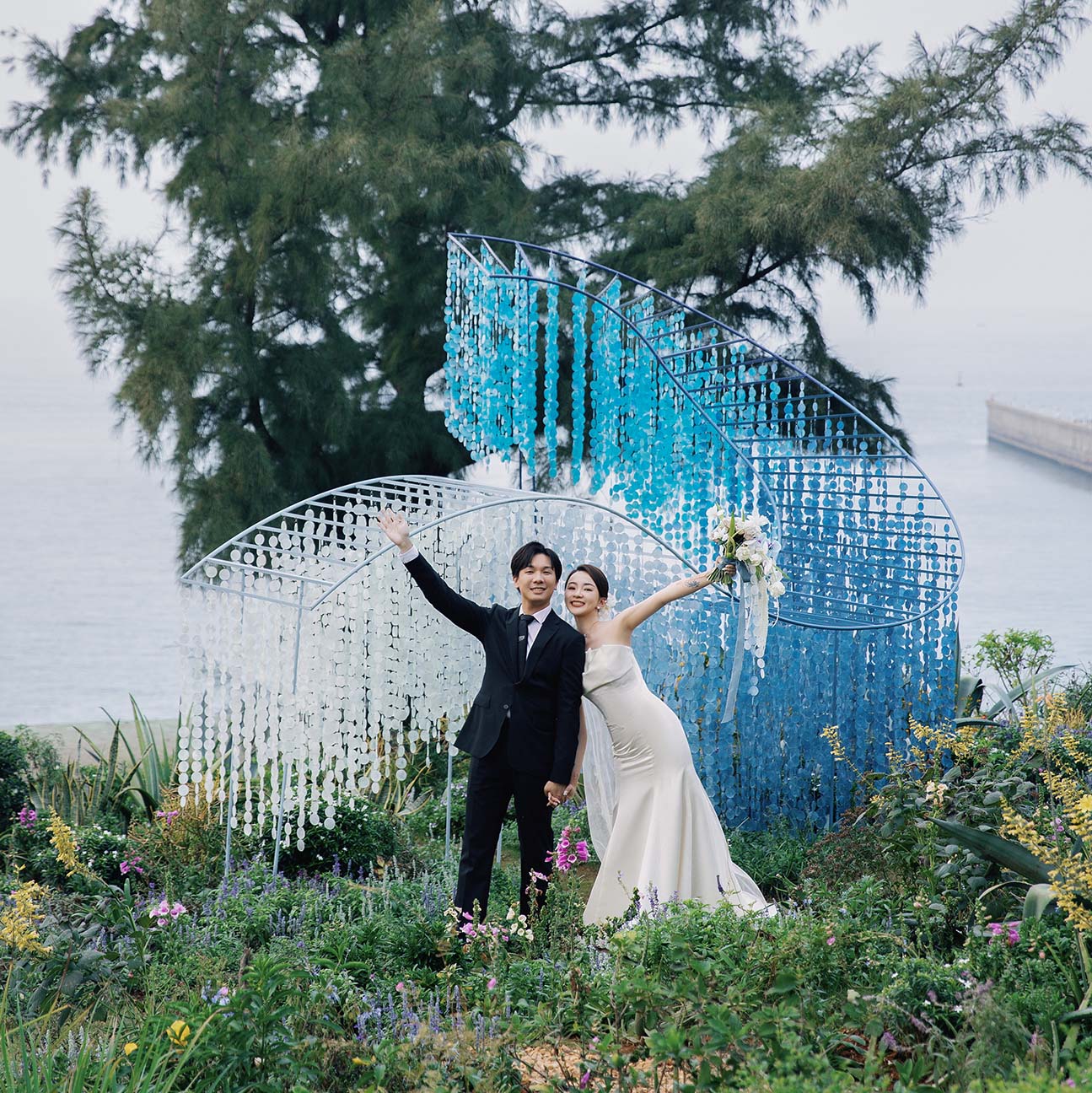 真实婚礼 | 涠洲岛婚礼 | 悬崖花园听风语,「我」因爱「你」而绚丽